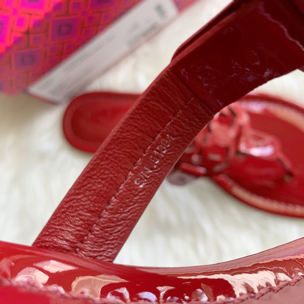 Tory Burch Miller sandals patent dark redstone - Picture 4 of 8